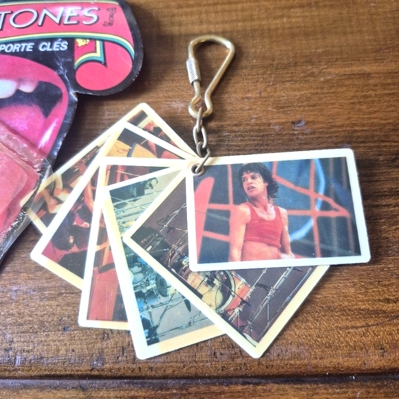 Rolling Stones Key Chain and Cards 1983 Open Package - Picture 3 of 5